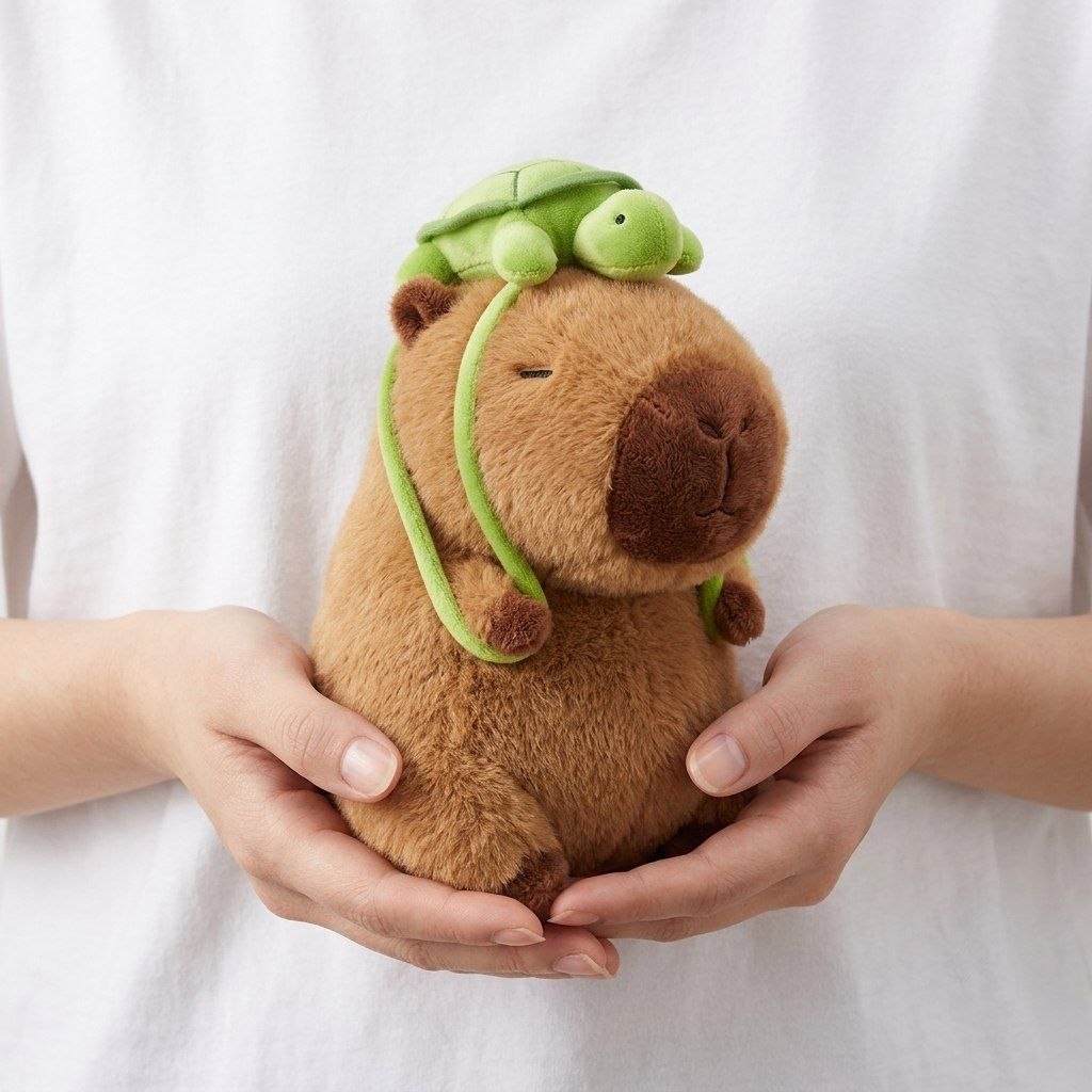 Плюшевая игрушка «Капибара с черепашкой»